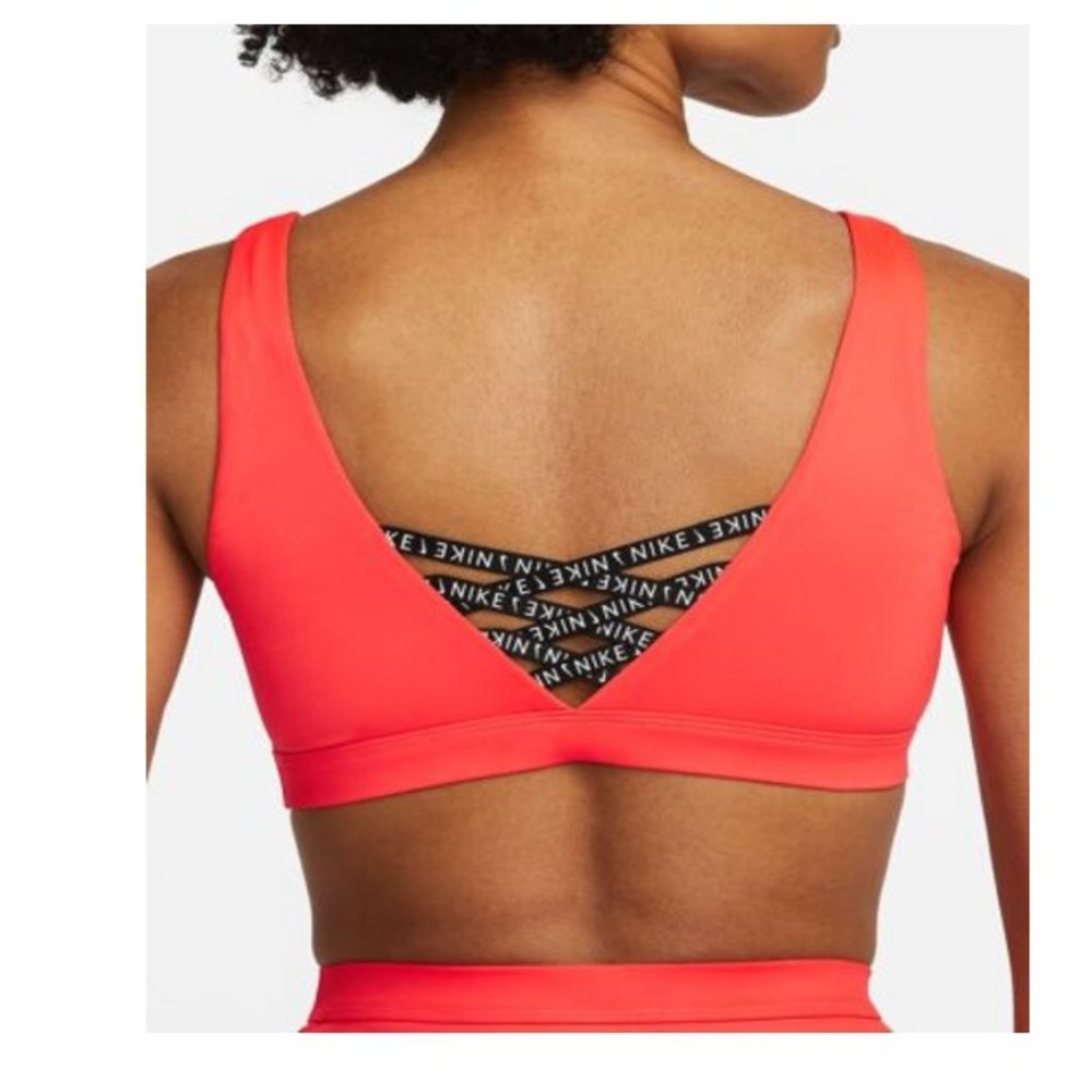 Nike Swim Reversible Bikini Top-Bright Crimson-NWT - Picture 2 of 3